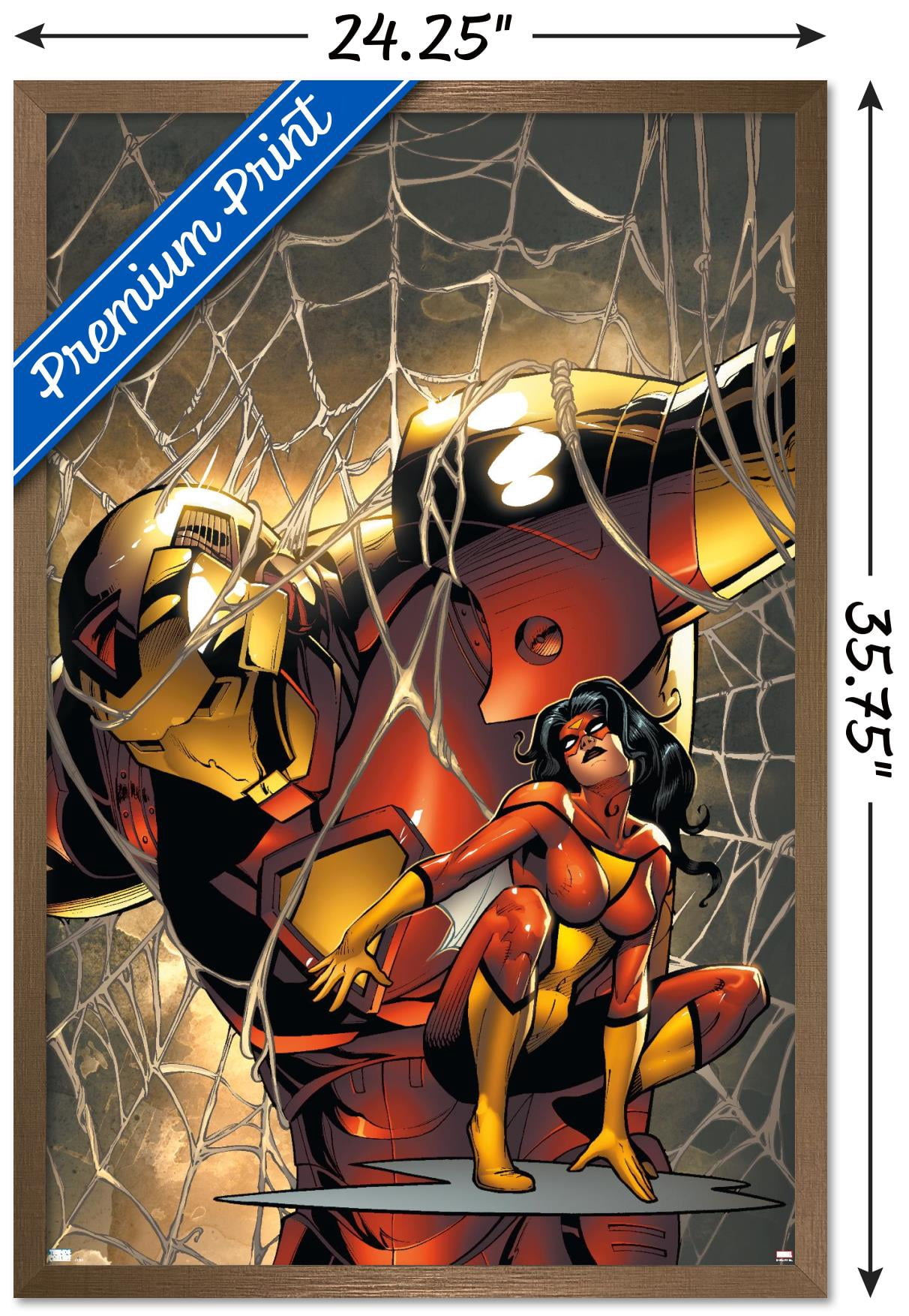 Marvel Comics - Spider Woman - Marvel Adventures Iron Man #10 Wall Poster, 22.375" x 34", Framed
