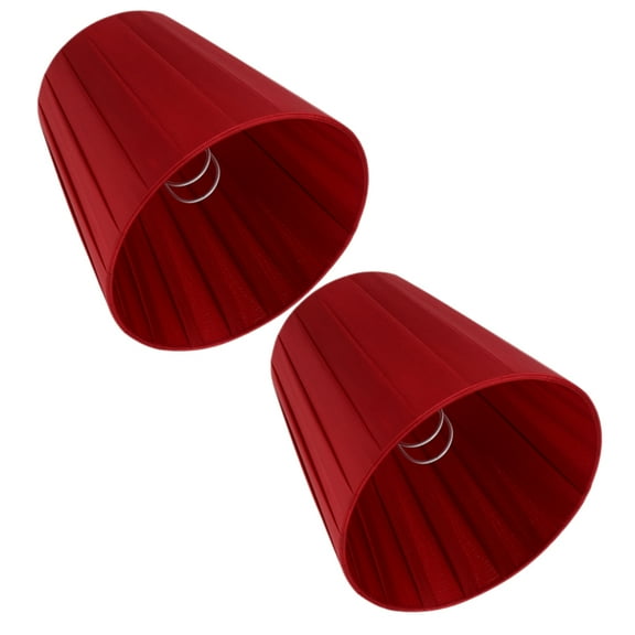 Raindrops Elegant Fabric Lampshade Replacement Dark Red 2Pcs
