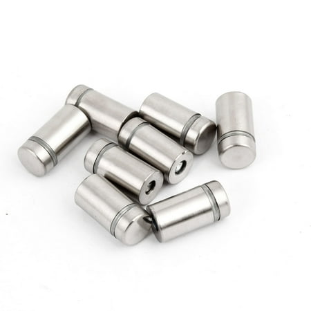 

Unique Bargains 8 Pcs Stainless Steel 12mm x 22mm Advertising Nail Class Standoff
