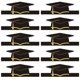 thumbnail image 2 of Paquete de 10 gorros de graduación de papel con borlas brillantes, banda ajustable, resistentes y ligeros, para decoración de fiestas de graduación de instituto y universidad, 2 of 6