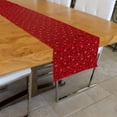 thumbnail image 2 of 100% Cotton Table Runner Christmas / Event Decoration Stars and Tinsel Red, 2 of 5