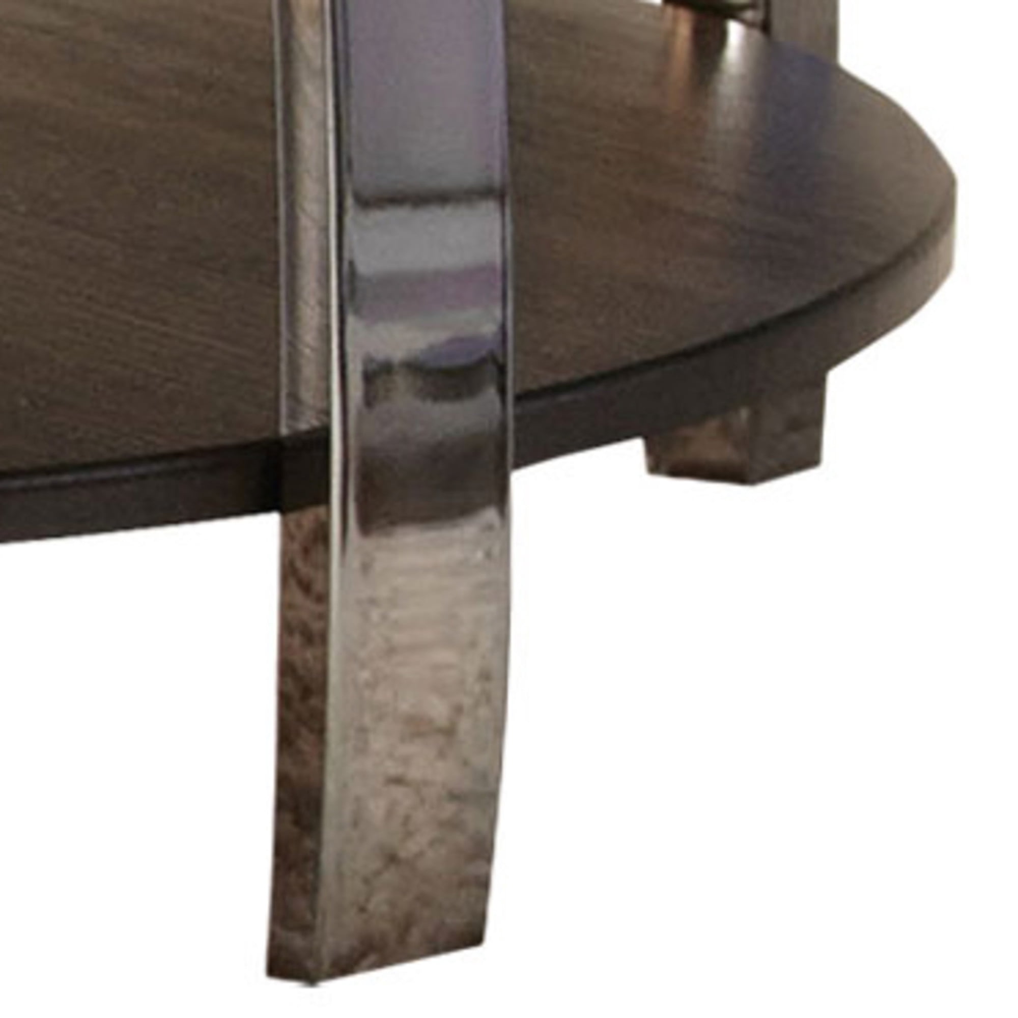 Steve Silver Coham Modern 23" Round Wood End Table, Brown