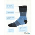 thumbnail image 3 of MeMoi Ombre Color Block Cotton Blend Crew Sock - Boys - Male, 8-9, Navy, 3 of 8