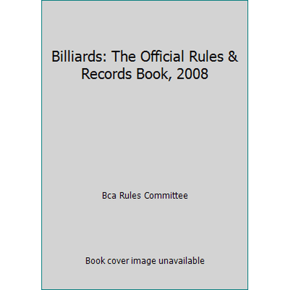 Pre-Owned Billiards: The Official Rules & Records Book, 2008 (Paperback) 1878493183 9781878493187