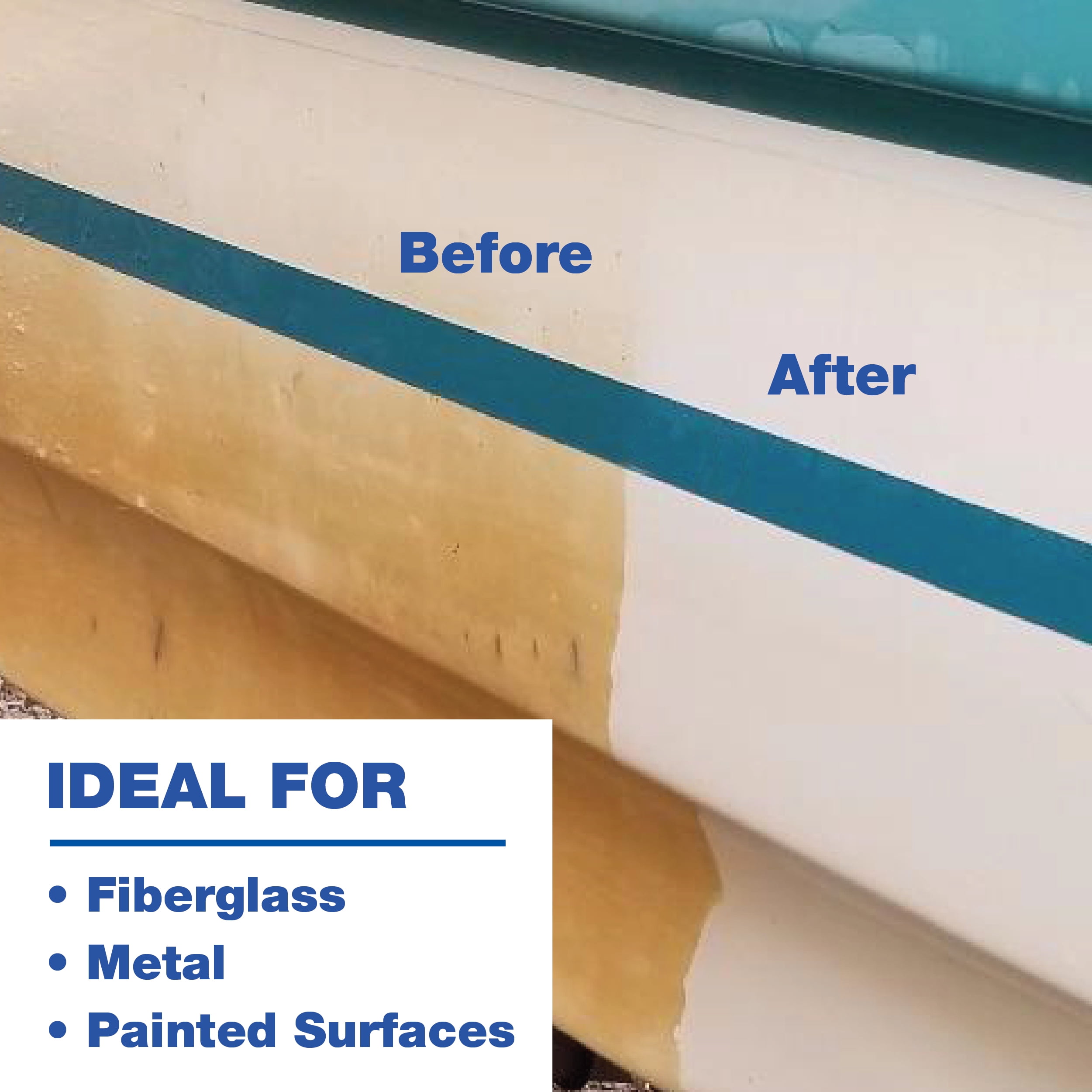STAR BRITE Instant Hull Cleaner - Gel Spray Formula Clings to Vertical Surfaces Easily Removing Stains From Boat Hulls, Fiberglass, Plastic & Painted Surfaces 64 Oz WITH SPRAYER (096164)