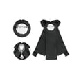 thumbnail image 3 of INSPIRE CHIC Broche de lazo para mujer con strass y perlas, accesorios de corbata de lazo, negro puro, talla única, 3 of 4