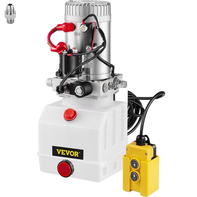 Bomba hidráulica Mophorn de 4 cuartos de galón para volquete, 12 V, 4 litros