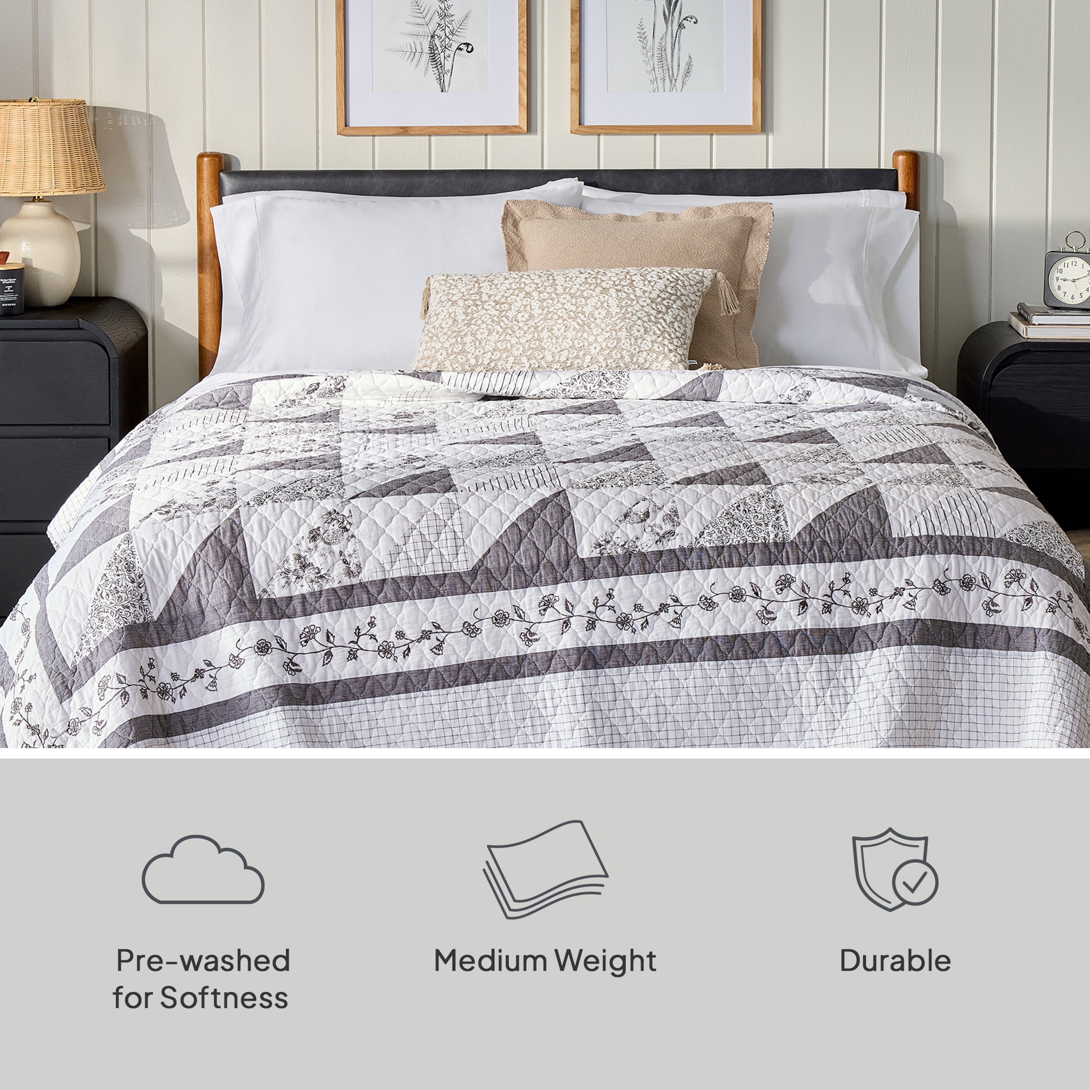 Better Homes & Gardens Heirloom Patchwork Quilt, King Bedding