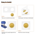 thumbnail image 4 of Monedas de lanzamiento 2" x 2", paquete de 100 soportes de cartón para monedas de 25 mm/1" suministros de colección, blanco, 4 of 7