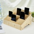 30 Compartments Wooden Cell Phones Storage Box Mobile Phones Holder for
