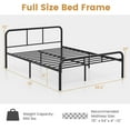thumbnail image 4 of Giantex Full/Twin Metal Bed Frame, Heavy-Duty Mattress Foundation w/Headboard & Footboard, No Box Spring Needed, Easy Assembly, 4 of 8