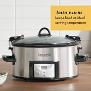 Crockpot 6.0-Quart Cook & Carry Slow Cooker, Programmable, Stainless Steel