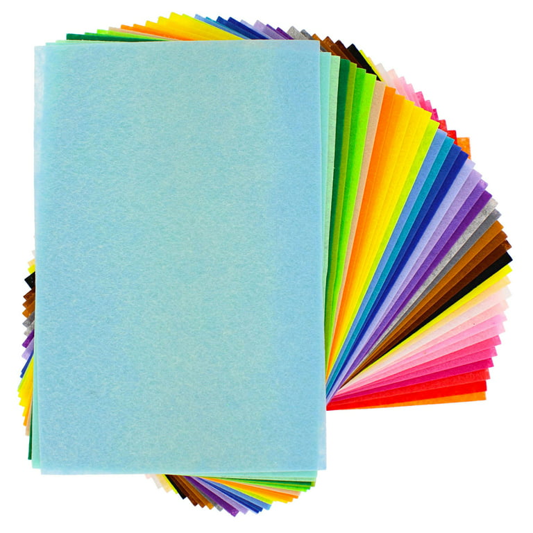 Craftybook Felt Sheets - 8 x 12in Craft Felt Fabric 40pc Colorful Squares