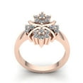 thumbnail image 3 of 2ct Round Cut Diamond Ladies Bridal Cluster Flower Anniversary Engagement Ring Solid 10K Rose, White or Yellow Gold GH SI1, 3 of 3