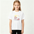 thumbnail image 2 of Magic Unicorn Girls Graphic Tee, Cute Cloud Moon Starry Night 100% Cotton Kids Short Sleeve T-Shirt, 2 of 5