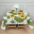 thumbnail image 3 of Sunflower Square Tablecloth 42x42in(107x107cm) – Waterproof Polyester Printed Table Cover, Wrinkle Resistant & Washable for Kitchen Dining Picnic Party Decor, 3 of 6