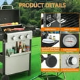thumbnail image 3 of LOHASLY 3-Burner Stainless Steel Propane Gas Grill with Two Foldable Shelves, 3 of 8