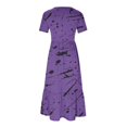 thumbnail image 4 of SDNall Robe Imprimée à Manches Courtes et Col Rond pour Femmes, 4 of 8