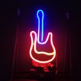thumbnail image 4 of Mosey LED Neon Sign USB/Battery Operated Ultra-bright Guitar-Shaped Neon Light Wall Art Decoration for Holiday Party Bar, 4 of 7