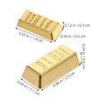 thumbnail image 2 of 10pcs Miniature Gold Bricks Model Simulation Golden Bar Dollhouse Decorative Metal Brick Blocks for DIY Crafts Home Decor Photography Props, 2 of 4