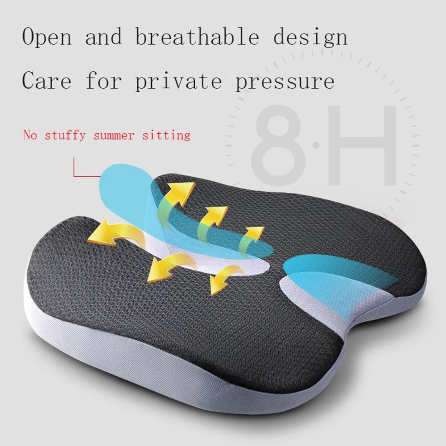 WMNGJA Luxurious Comfortable Memory Foam Orthopedic Prostate Cushion Provides Non Slip Support for Tailbone and Sciatica Ideal for Chair or Car