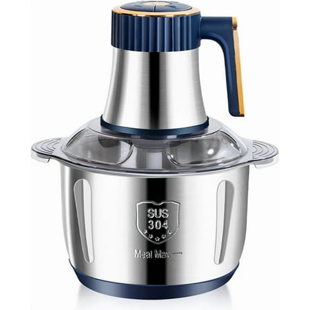 Electric Food chopper, Food Processors, Meat Grinder, 500W, 18/10 Stainless Steel, 3L Capacity,Vegetable Chopper,5-key Buttons,Quadruple-Layer 4 Blades,Suitable For Food processing and Chopping