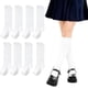 thumbnail image 1 of Pares Calcetas Escolares Blancas Niña de 3 a 16 Años,Calcetas Largas Niña de Algodón Puro,Duradera para Uso Diario y Uniforme, 1 of 3