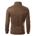 thumbnail image 2 of ClodeEU Woman Plus Size Jacket Clearance Top Fashion Mens Slim Designed Lapel Cardigan Coat Jacket Flash Picks Coffee XL, 2 of 3