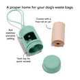 thumbnail image 2 of Wild One Dog Waste Poop Bag Carrier Dispenser, Seafoam Teal, 2 of 5