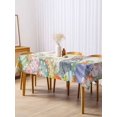 thumbnail image 3 of Easter Rectangle Tablecloth, Spring Grey Bunny Colorful Eggs Tree Butterfly Waterproof & StainResistant Tablecloth, Washable Oil-proof Table Cover for Dining/Party/Wedding/Camping/Buffet 54x108 In, 3 of 9