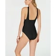 thumbnail image 5 of Michael Michael Kors Solid Convertible Ruched One-Piece Swimsuit Women's Swimsuit, 5 of 5