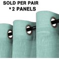 thumbnail image 2 of Cortinas de lino Paneles de cortina de mezcla de lino natural para sala de estar/cortinas transparentes de lino que reducen la luz 84 pulgadas de largo Juego de 2 paneles Paneles de ventana con ojales de níquel, NaturalSea Mist52 W x 54 L, 2 of 5