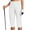 White, variant on High Waist Workwear Womens Capris Button Pull-On Straight Leg Slimming Dressy Casual Pants with Pocket Navy, XXL