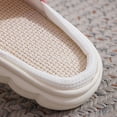 thumbnail image 4 of Zecgelong Girls Slide Slippers For Home Indoor Outdoor Soft Breathable Linen Shoes With Sole Comfortable Casual Daily Wear Non- Slippers for Girls Size 4-5 Years, 4 of 5
