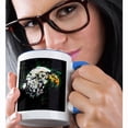 thumbnail image 2 of 3drose, American Eagle with Artistic Drawing Red and Green, 15oz Two-tone Blue Mug, 2 of 6