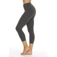 thumbnail image 2 of Just Love Yoga Capri Pants for Women (Charcoal, 1X), 2 of 3