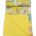 thumbnail image 2 of ColorFull House Paisley Print Traditional Designs cotton kantha quilt Size ( Twin - 60" x 90" ), 2 of 4