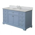 thumbnail image 4 of Aria 60" Single Bathroom Vanity with Powder Blue Cabinet and Carrara Marble Top, 4 of 5