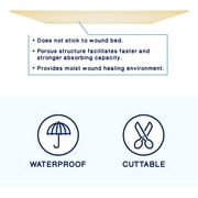 MedVance TM Foam - Waterproof Non-Adhesive Hydrophilic Foam Dressing 2X 2 Box of 5 dressings