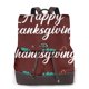 thumbnail image 1 of Fotbe Happy Thanksgiving Mochila Bolso con Estampado para Mujer, Mochila Antirrobo de Nylon Impermeable, Bolsa Ligera de Hombro, 1 of 4