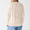 thumbnail image 3 of SOMER Sweaters for Women, Cable Knit Pullover Women Sweaters Cute Crew Neck, Fall Winter Chunky Cozy Women's Sweaters 2025, 3 of 6