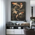 thumbnail image 4 of Kdxio Koi Fish Tranquility Pattern Canvas Wall Art 12x16 Inches - Waterproof HD Print Solid Wood Frame for Living Room & Bathroom,Vertical, 4 of 8
