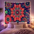 thumbnail image 2 of Mandala Floral As With Its Main, Mystical Fantasy for Space Lovers, Galaxy Room Decor Room Accent, Mother's Day Gift, Tapestry Wall Hanging for Bedroom and Dorm, 2 of 7
