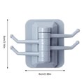 thumbnail image 2 of Ganchos adhesivos de pared para baño y cocina, sin perforaciones, resistentes, solución multifuncional para el hogar, perchero plegable giratorio de 180 caracteres como máximo, 2 of 8