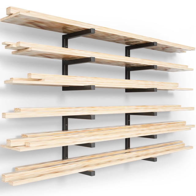 Estante organizador de madera YYR, 6 niveles, capacidad de 544 kg