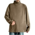 thumbnail image 2 of Big and Tall Sweaters for Men,M-5XL Fleece Turtleneck Sweater,Long Sleeve Casual Soft Comfy Pullovers, 2 of 6