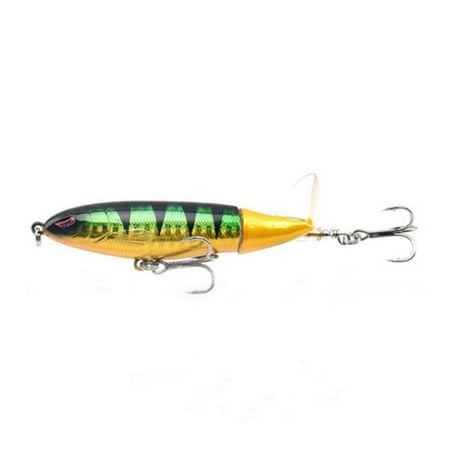 Topwater Fishing Lure with Propeller Water Tow Tractor Floating Pencil Design for Outdoor Angling