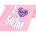 thumbnail image 3 of Beezizac Pajamas for Girls Soft Tee & Shorts I Love My Mom PJs Leopard Print Shorts Jammies Set Size 8, 3 of 6