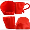 thumbnail image 2 of 5 moldes para muffins para pasteles, moldes para muffins, pudín, gelatina, reutilizables, de silicona, para cupcakes, antiadherentes para hornear, para el hogar (color aleatorio), 2 of 4