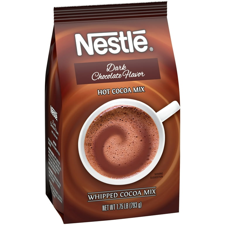 NESTLE Dark Chocolate Whipped Hot Cocoa Mix, Rich Powdered Milk